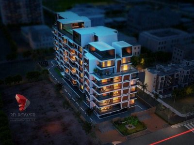 3d-animation-walkthrough-services-elevation-rendering-appartment-buildings-birds-eye-view-night-view